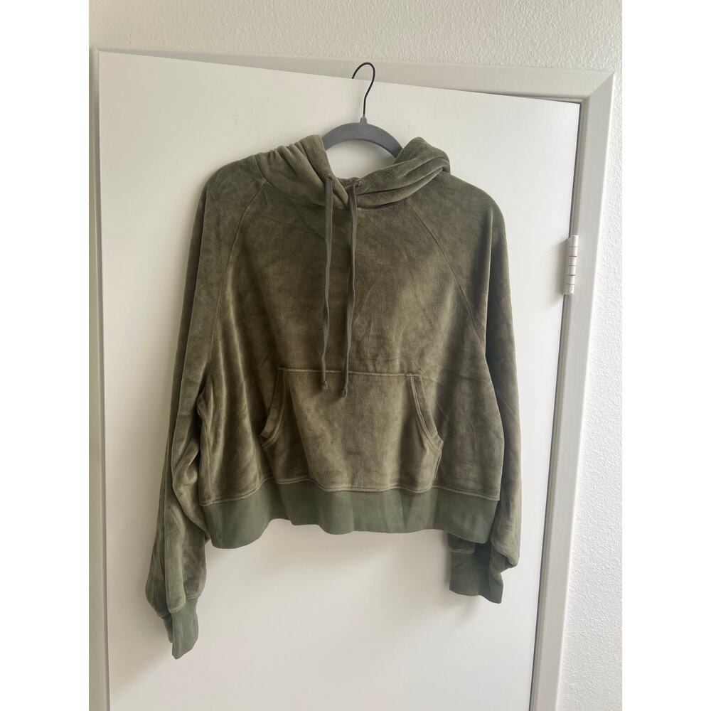 NWT unsubscribed green velour hoodie